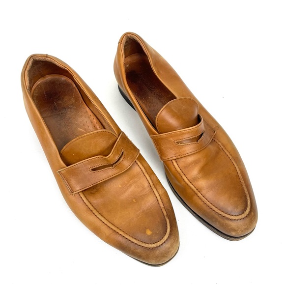 Wolf & Shepherd Ringer Loafers Men’s Size 11.5 – Cognac Honey Leather - Picture 2 of 6